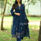 Midnight Blue Chandheri Silk Kurta & Pants