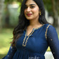 Midnight Blue Chandheri Silk Kurta & Pants
