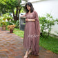 Mauve Brown Embellished Kurta