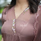Mauve Brown Embellished Kurta