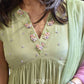 Pista Green Embroidered Kurta
