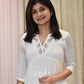 Cream-Pink Dual Tone Kurta