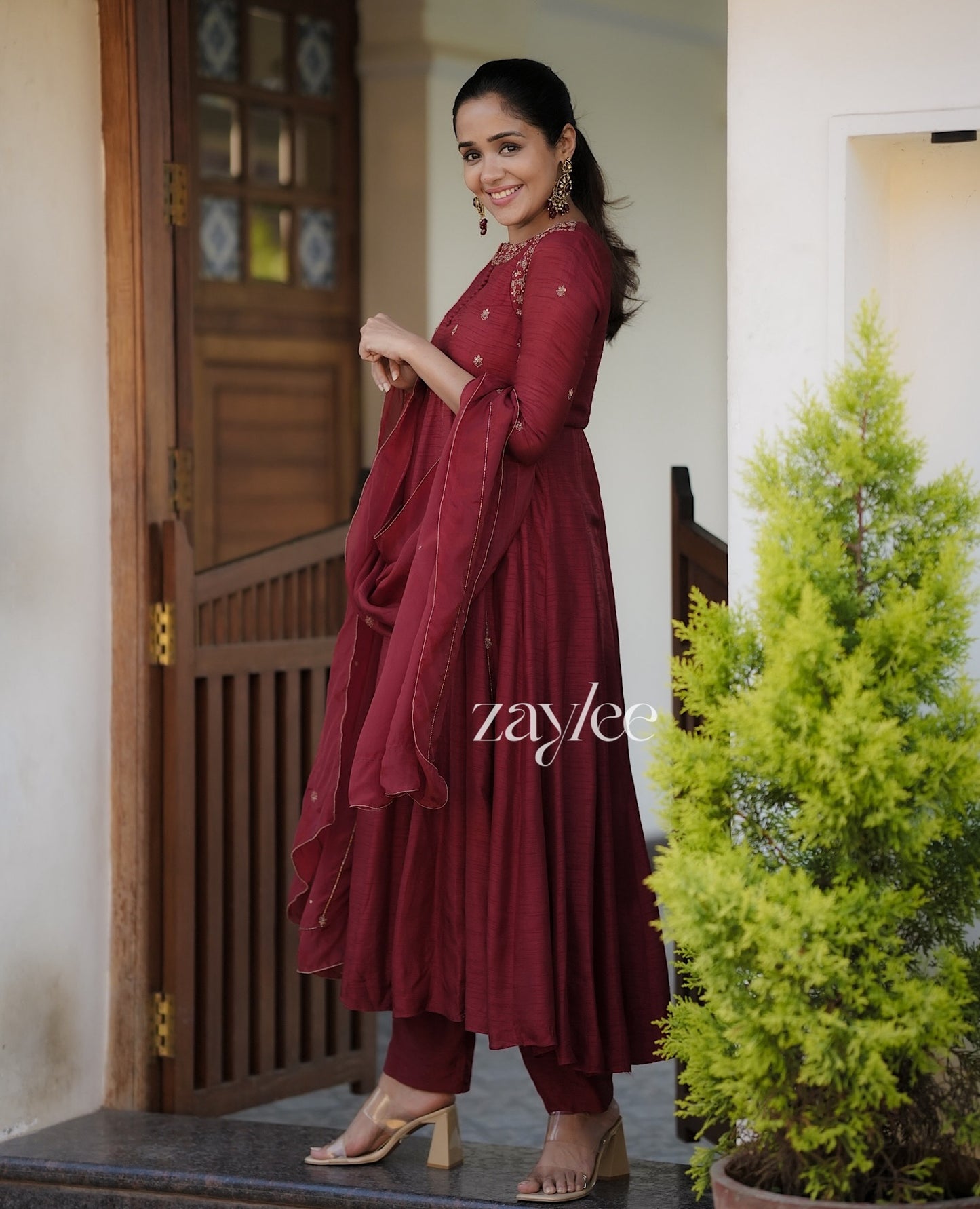 Ruby Red Anarkali