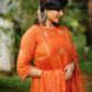 Rust Orange Zari Work Kurta