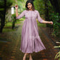 French Lilac Gathered Kurta