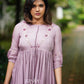 French Lilac Gathered Kurta