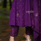 Purple Embellished Kurta