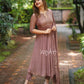 Light Hazelnut Zari Scalloped Kurta