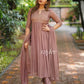 Light Hazelnut Zari Scalloped Kurta