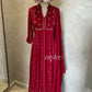 Red Chikankari Anarkali