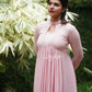 Pale Pink Gathered Kurta
