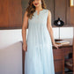 Powder Blue Embellished Organza Kurta