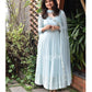 Powder Blue Chikankari Panel Anarkali & Net dupatta