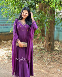 Violet silk Panel Anarkali