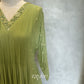 Pista Green V Neck Kurta