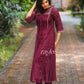 Deep Burgundy Box-Pleat Kurta