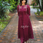 Deep Burgundy Box-Pleat Kurta