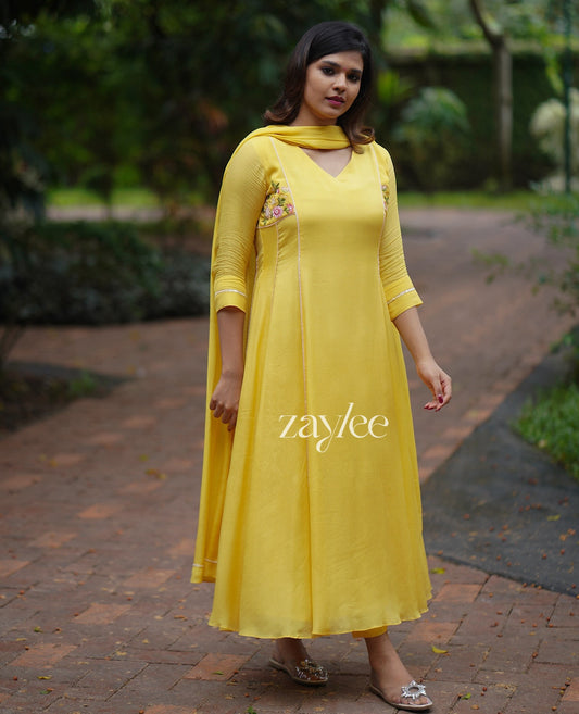 Lemon Lush Embroidered Kurta