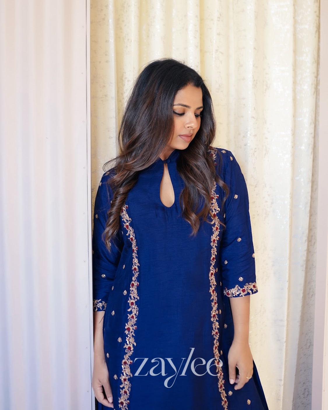 Midnight Blue Anarkali & Pants