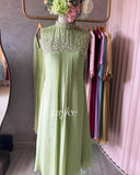 Pista Green Box-pleat embroidered Kurta