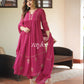 Magenta Zari Work Kurta