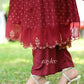 Red Silk Panel Anarkali