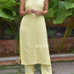 Butter Yellow Chikankari Slit Kurta