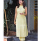 Butter Yellow Chikankari Slit Kurta