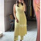 Butter Yellow Chikankari Slit Kurta