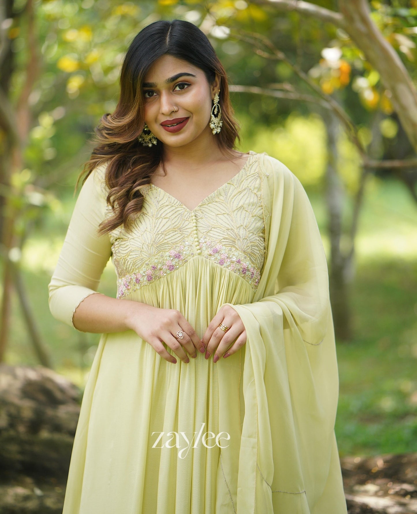 Glistening Yellow Gathered Anarkali