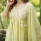 Glistening Yellow Gathered Anarkali