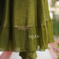 Olive Green Embellished Silk Anarkali