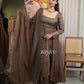 Truffle Brown Panelled Anarkali & Pants