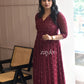 Burgundy Embroidered Kurta