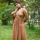 Caramel Brown Gathered kurta & pants