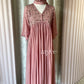 Dusty Rose Embellished Gathered Kurta