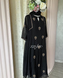 Black Zari Embellished Kurta