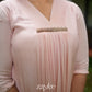 Peach Pink Pleated Kurta