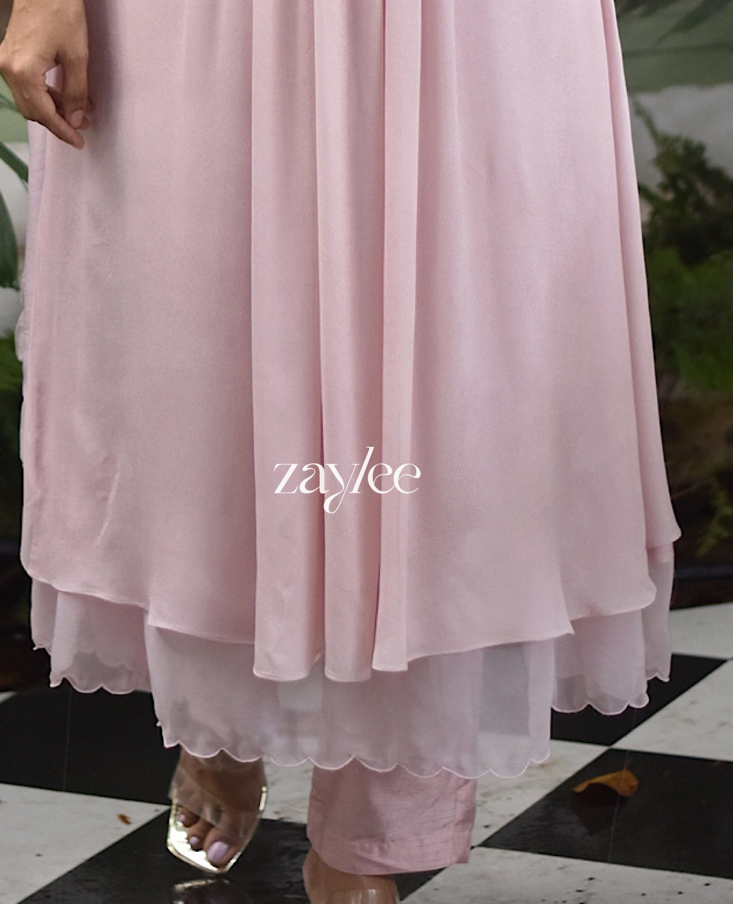 French Rose Embellished Kurta