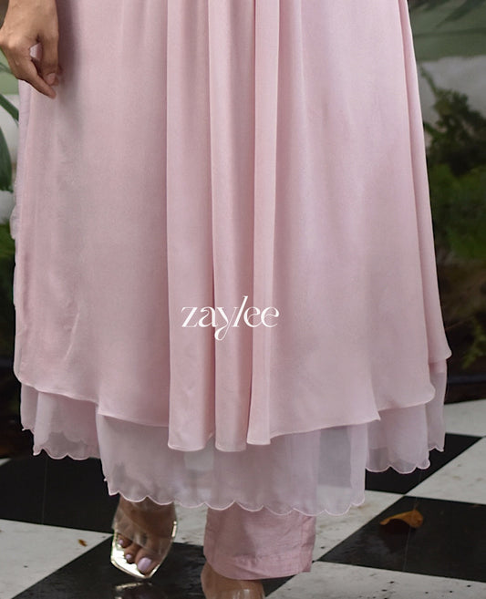 French Rose Embellished Kurta