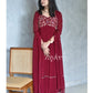 Red Panelled Anarkali