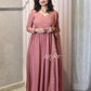 Brick Rose Anarkali