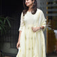 Lemon Chiffon Organza Kurta