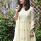 Lemon Chiffon Organza Kurta