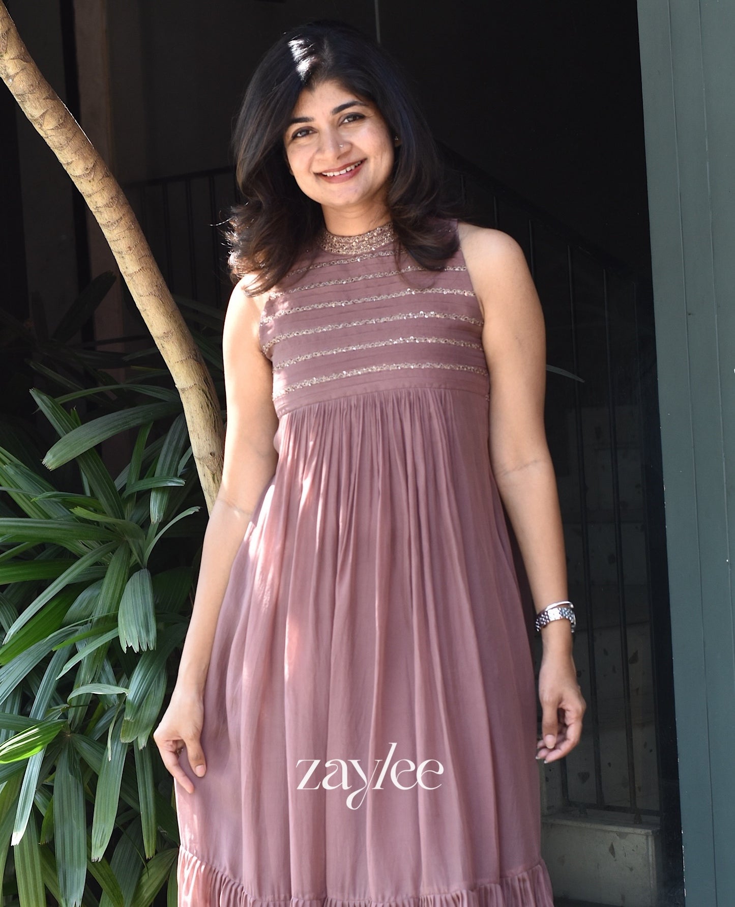 Cinnamon Organza Dress