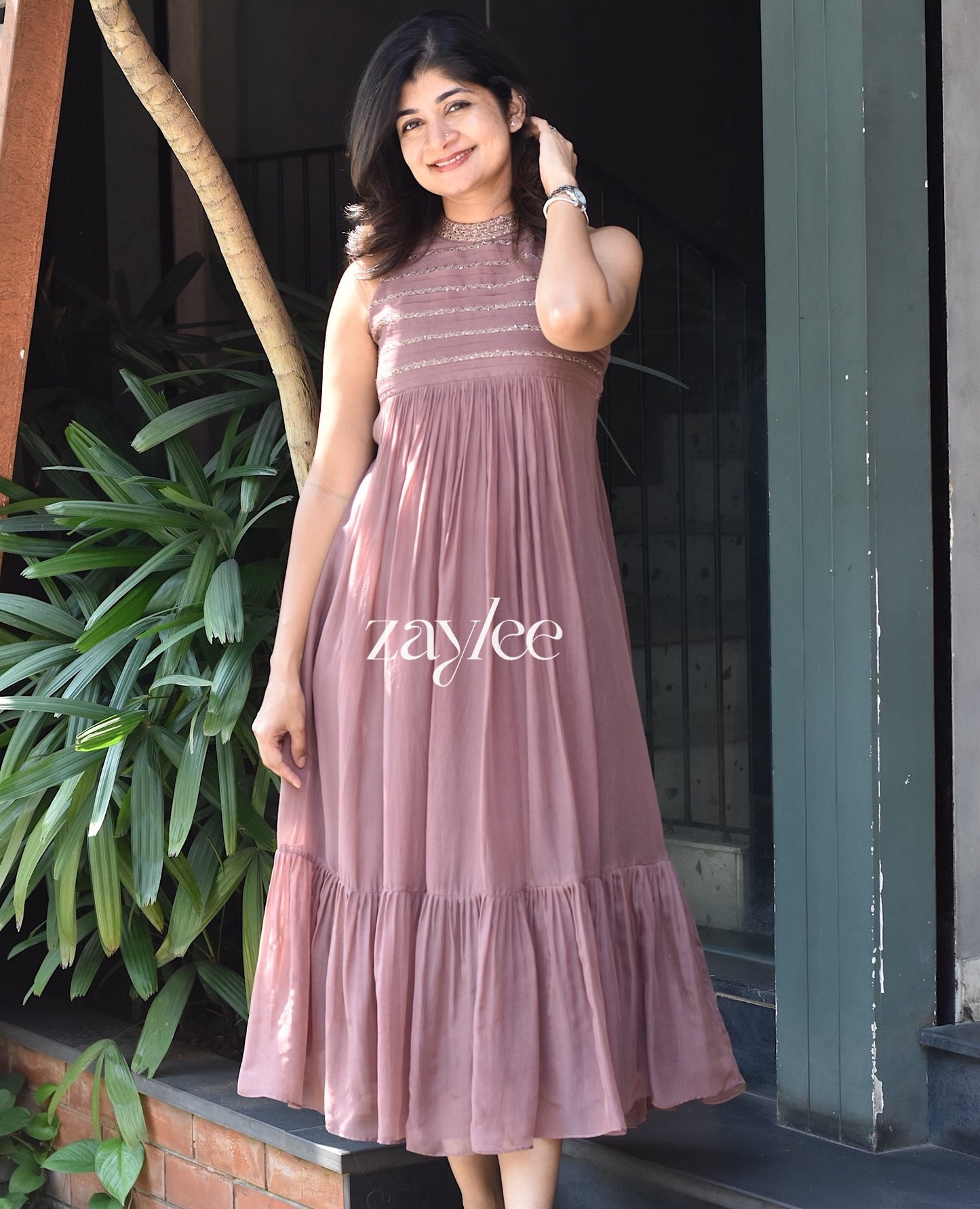 Cinnamon Organza Dress