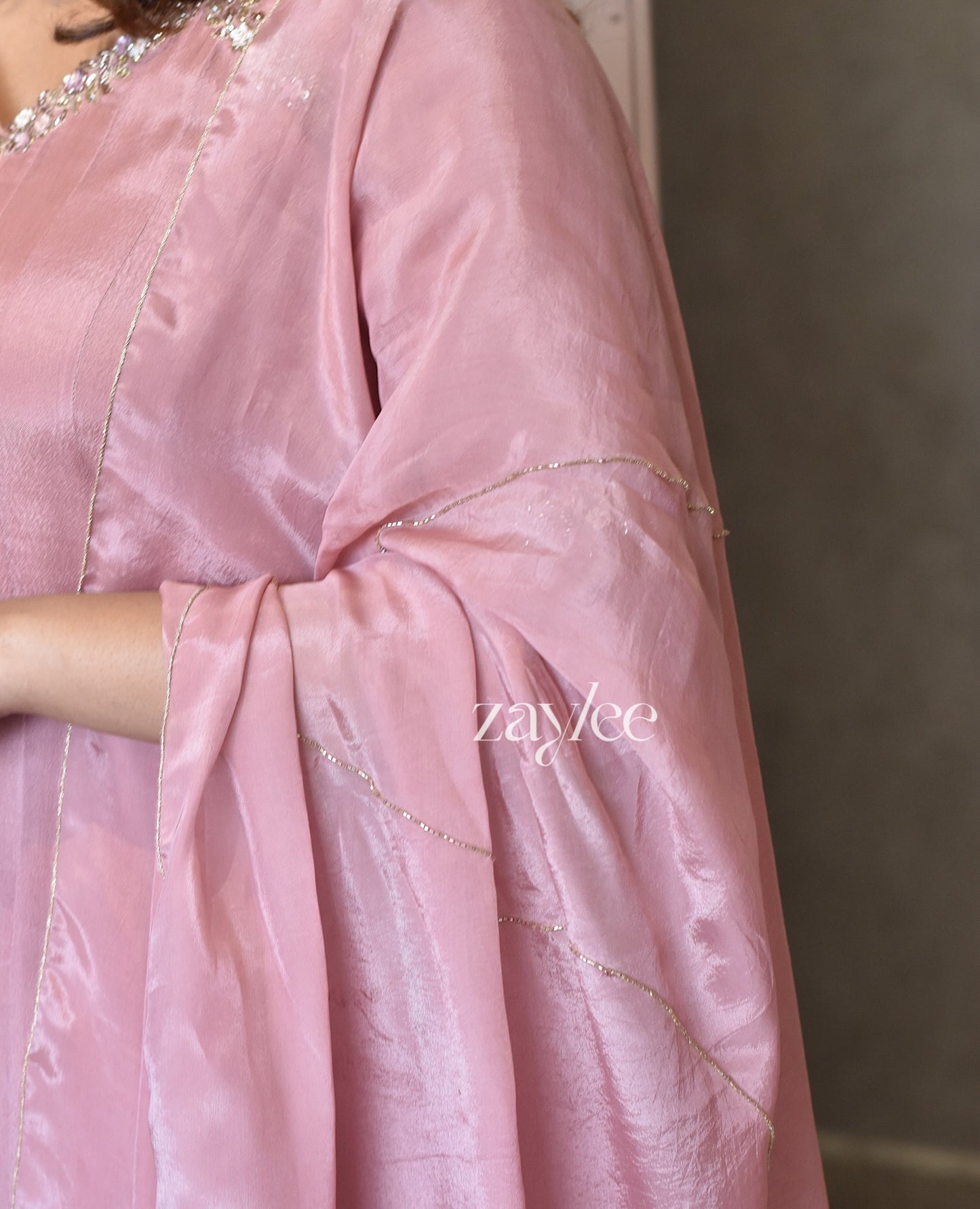 Peony Pink Panel Anarkali.