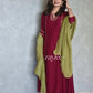 Wine Maroon Anarkali