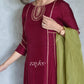 Wine Maroon Anarkali