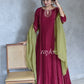 Wine Maroon Anarkali